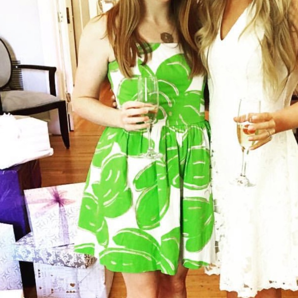Green and white Lilly Pulitzer dress